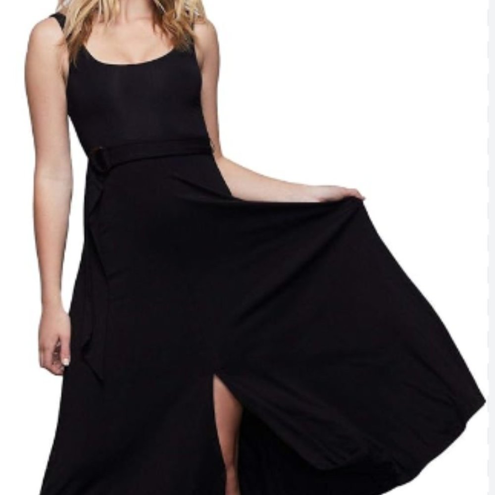 Good American Women's Belted Open Front Swing Tank Dress